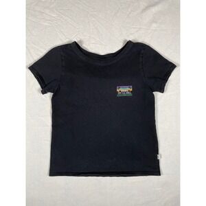 Vans Off The Wall Graphic T Shirt Black‎ Short Sleeve Crew Neck Women Small